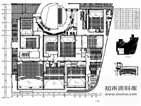 施工图浙江时尚复古风格电影院室内装修施工图