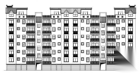 某七层住宅楼建筑方案图