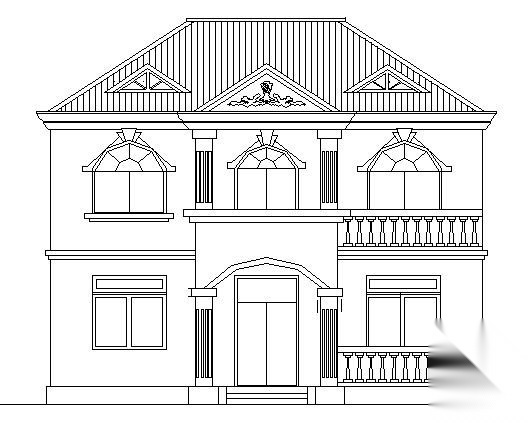 新农村建设某二层住宅建筑结构扩初图