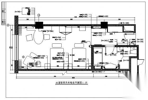 某大酒店客房样板装修图