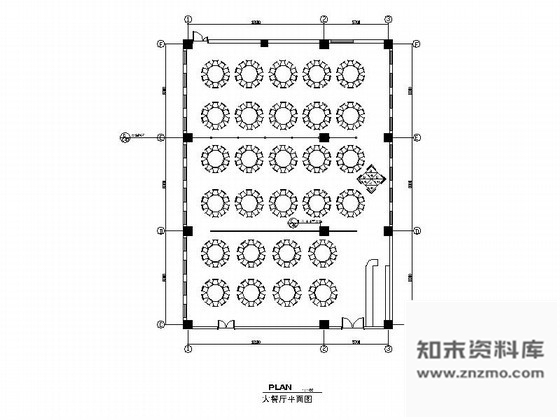 施工图443平方大餐厅装修图