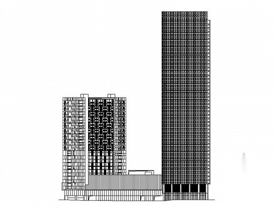 [成都]49层玻璃幕墙知名城市商务综合体建筑设计施工图（...