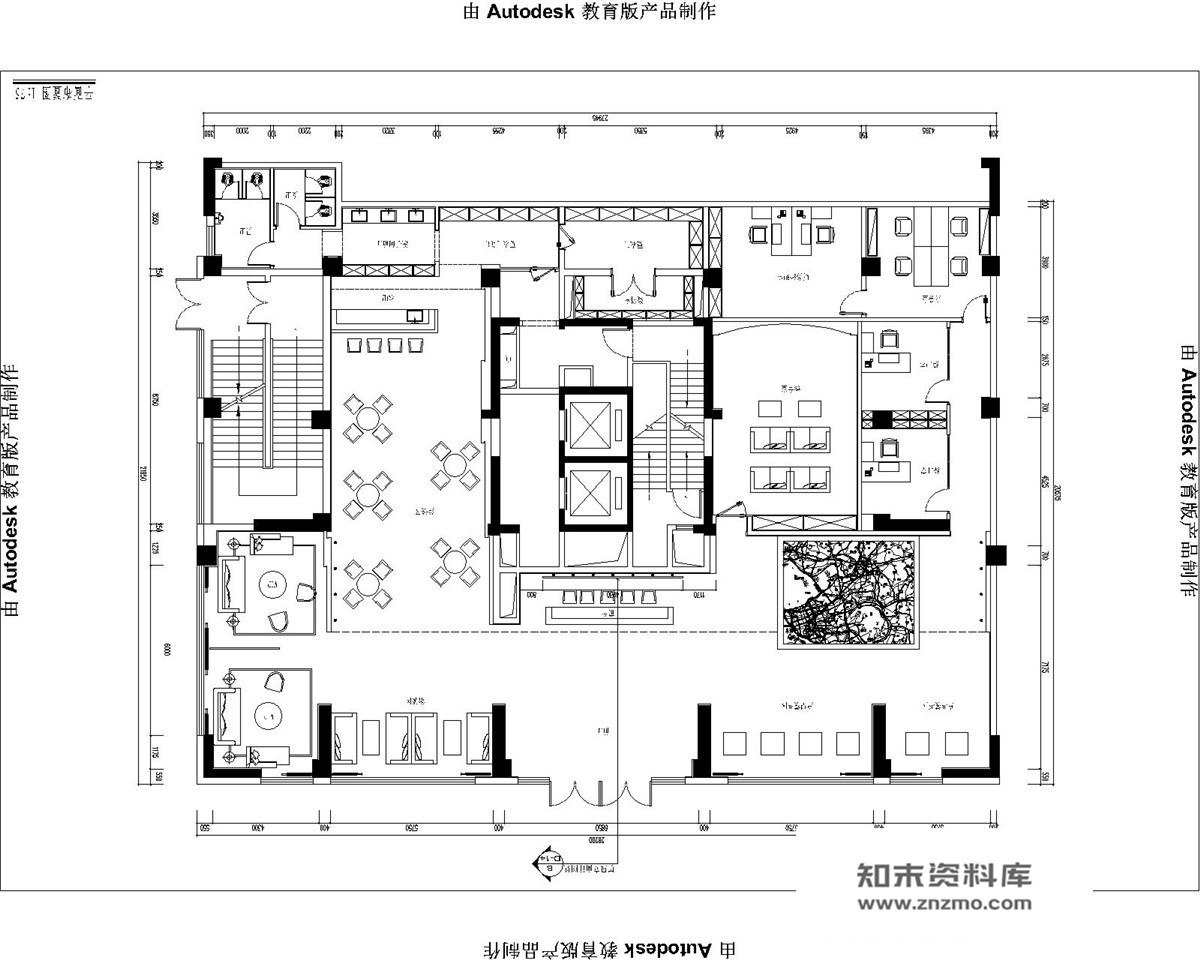 现代风格售楼处室内装修施工图效果图