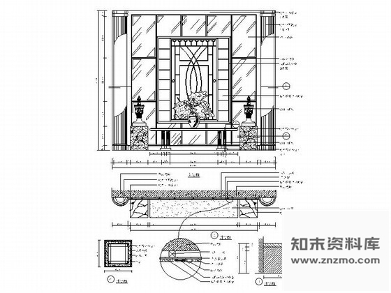 图块/节点进口石材装饰客厅详图