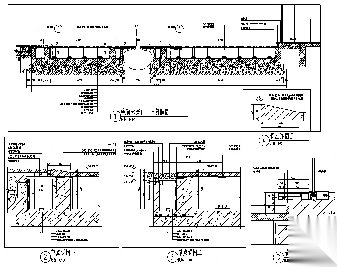 镜面水景施工图