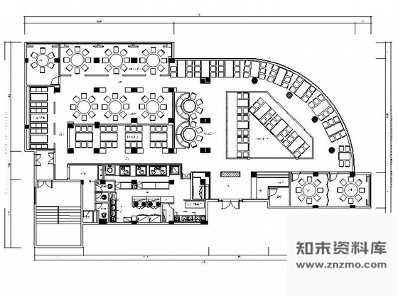 施工图福建文艺范混搭风精致餐厅室内施工图含效果图