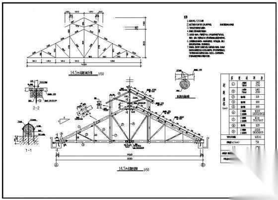 某15米跨木屋架设计图