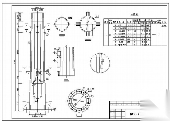 某30m灯杆塔结构图