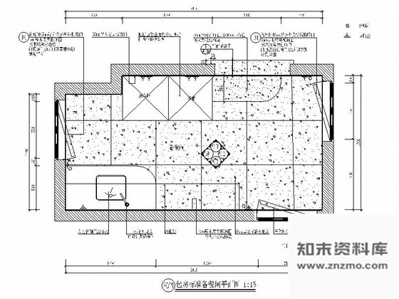 施工图夜总会备餐间室内装修图