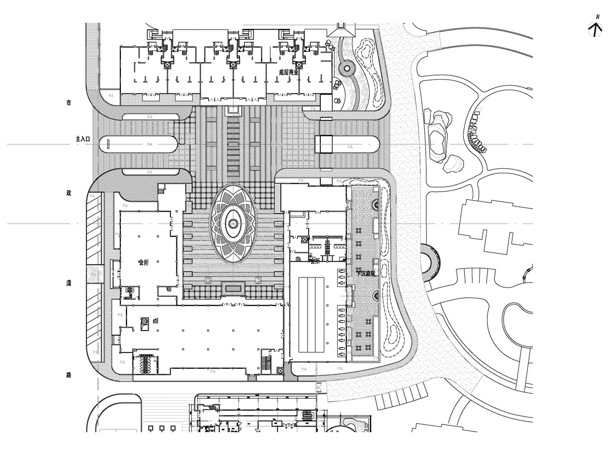 [江西]Art-Deco风格庭院式居住区景观方案