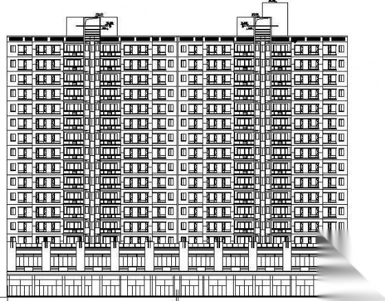 某大型商住花园建筑设计图纸