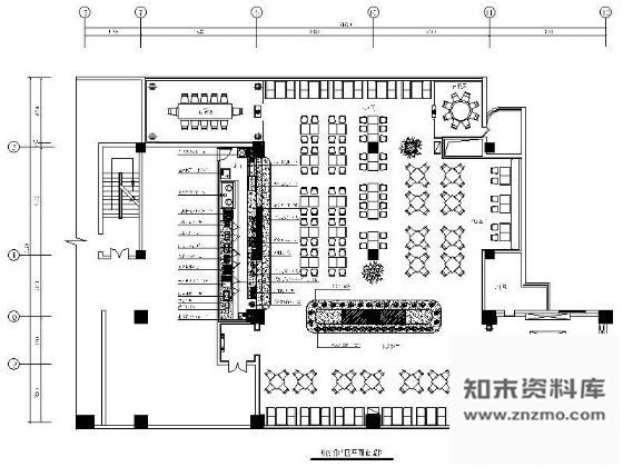 图块/节点西餐明档区平面布置图
