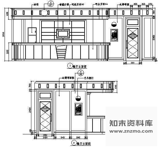 图块/节点餐厅立面图