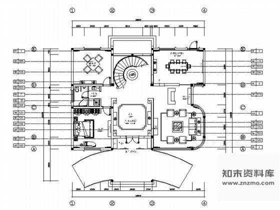 施工图江苏雍容华贵欧式风格三层别墅装修施工图含效果图