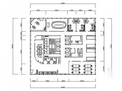 [学生作业]现代办公空间设计施工图（含效果）