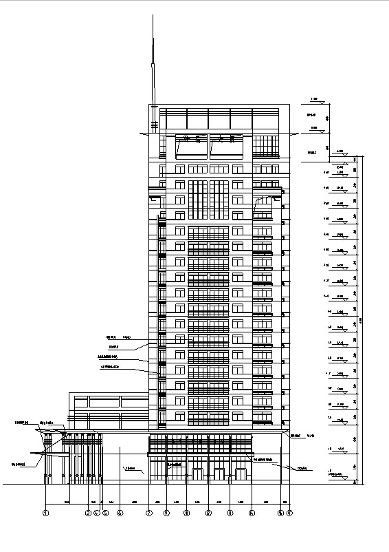 3套商业办公综合楼建筑设计施工图