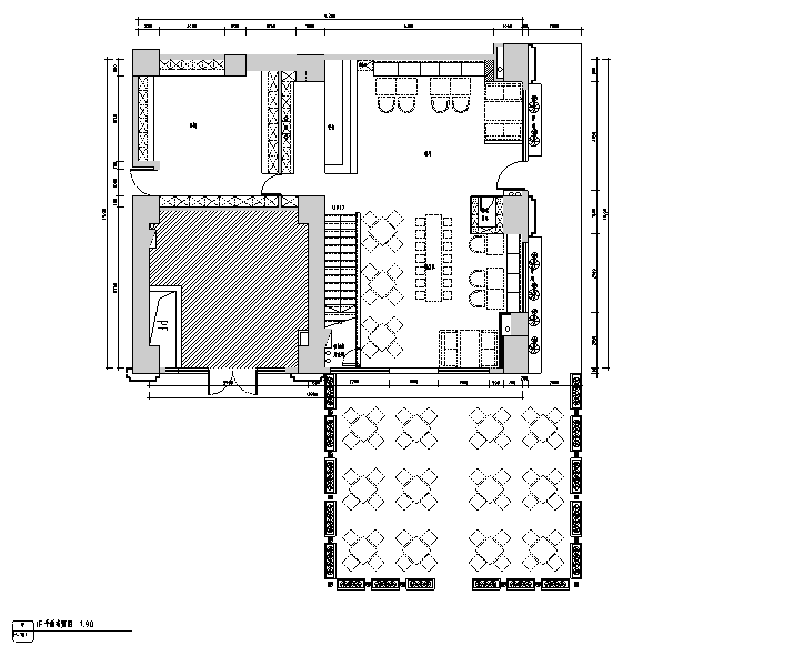 [广东]复古工业风217咖啡店设计施工图（附效果图）