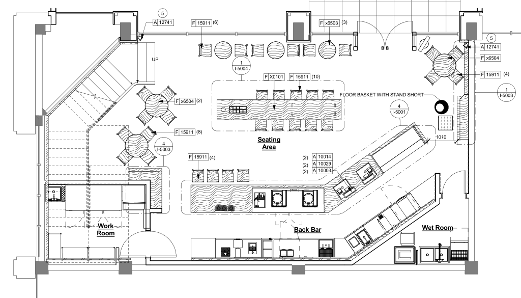 [杭州]星巴克-万塘汇店装修施工图CAD+PDF