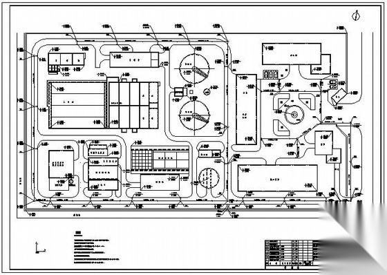 某污水处理厂总平面图（批准的初设）