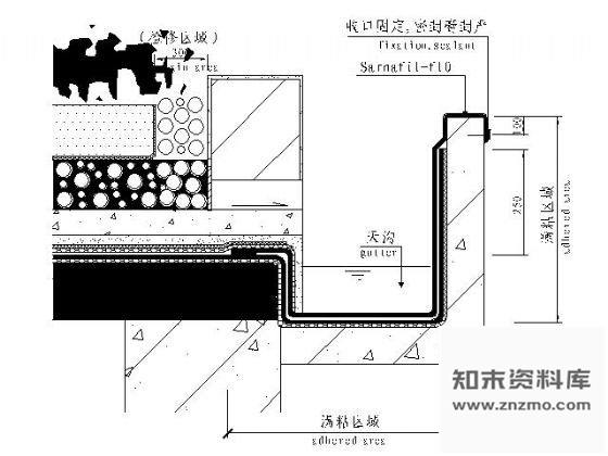 图块/节点屋顶花园防水设计施工详图