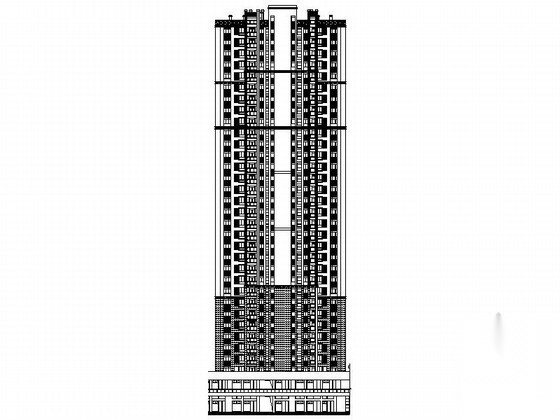 [武汉]某三十三层一梯四户住宅楼建筑施工图（2、3、6、...