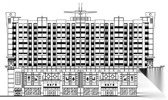 某十一层商业公寓楼建筑方案图