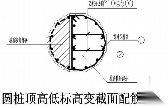 桩顶变截面节点构造详图 混凝土节点