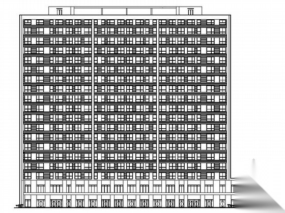 [北京]某居住区外立面工程建筑施工图