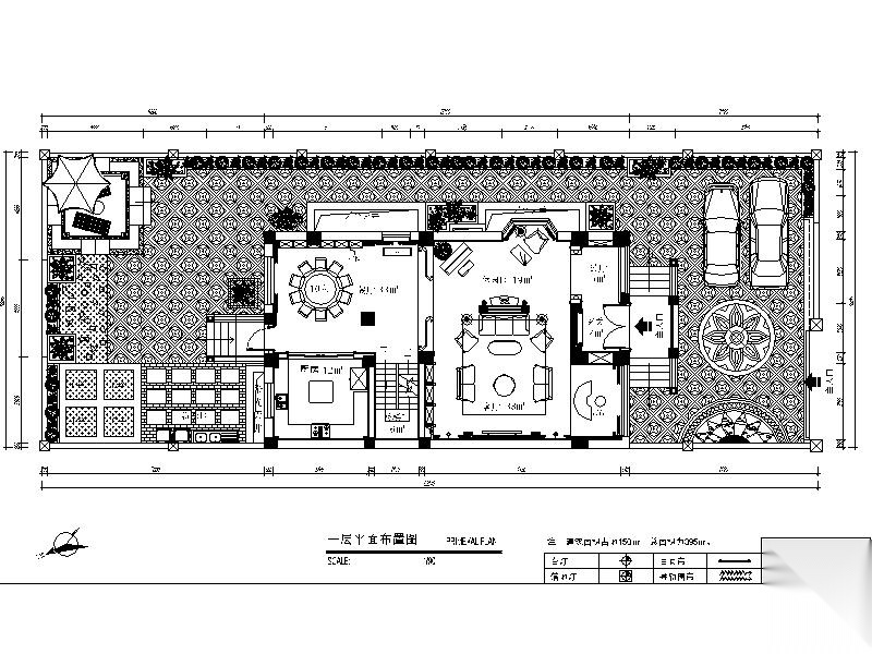 [安徽]精装欧式住宅室内设计施工图（含效果图） 平层