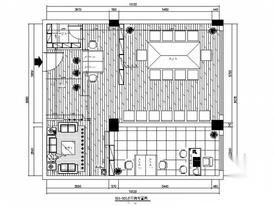 中式风格商会办公空间装修图（含效果）