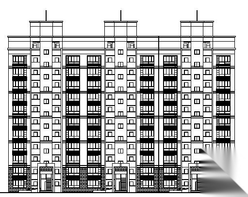 某十一层住宅楼建筑方案图