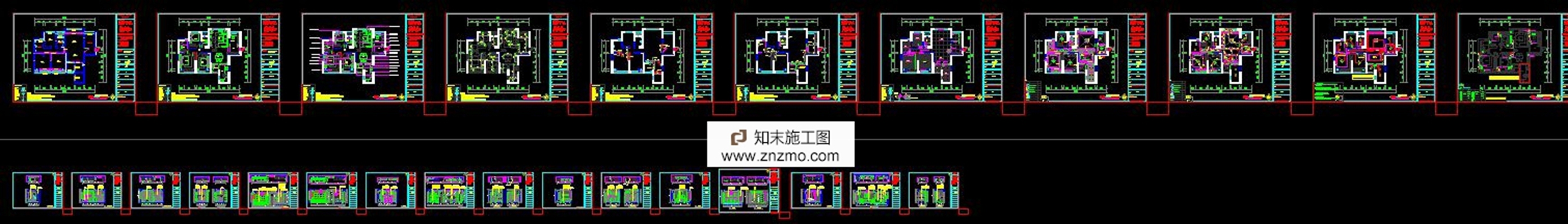 超全施工图图纸 平层