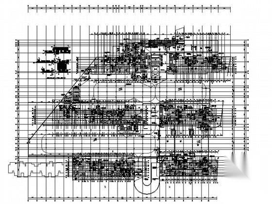 [浙江]住宅地下车库建筑设计施工图（带人防）