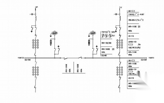 110kV变电站电气主接线图