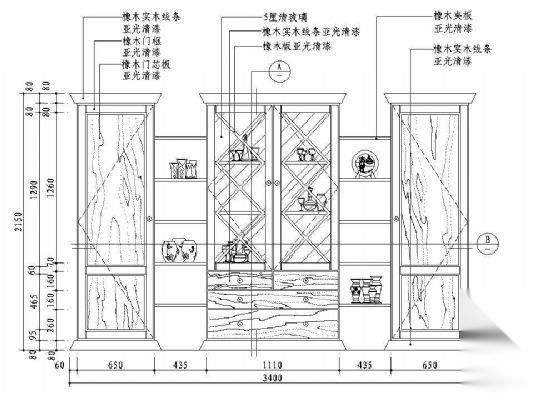 餐厅立面图图块13