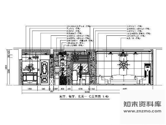 图块/节点欧式客厅立面