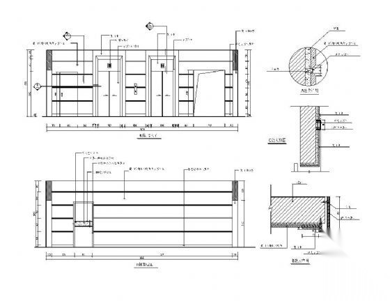 候梯厅墙面装饰详图