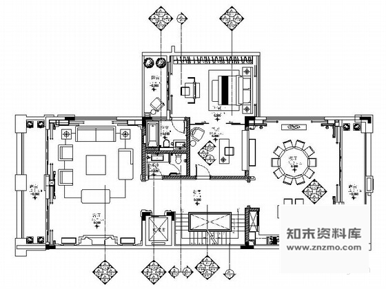 施工图广西豪华四层别墅样板间室内装修施工图