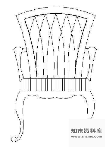 图块/节点古典座椅图块1
