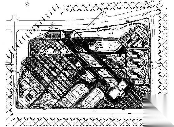 某大学校园景观设计总平面图