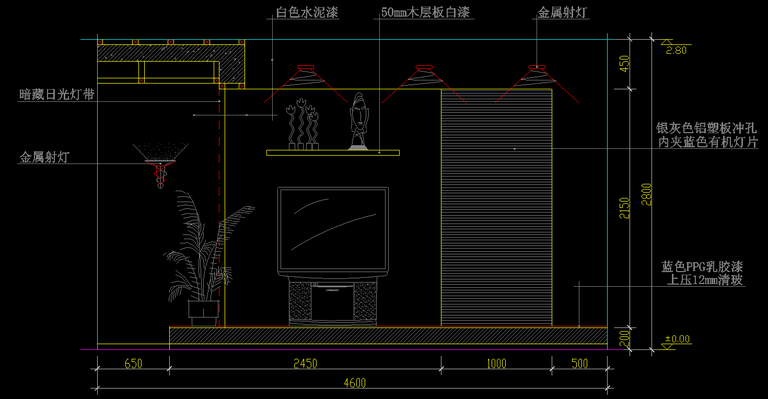 客厅类立面施工图