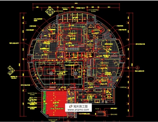 360度圆形房子平立面施工节点大样图