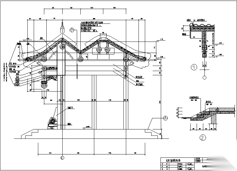 仿古四合院办公建筑扩初图