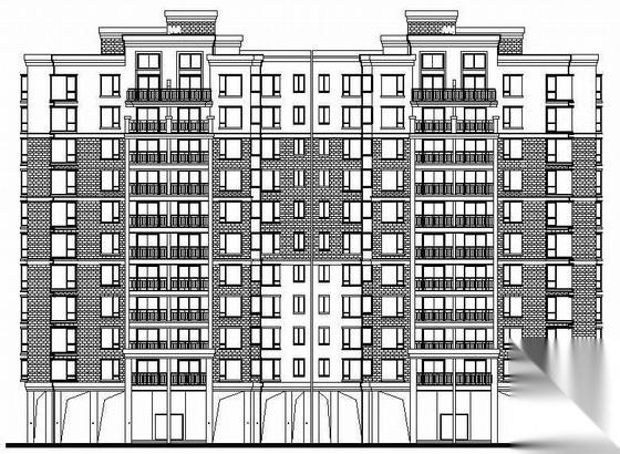 [南宁市]某十一层底商住宅楼建筑结构施工图