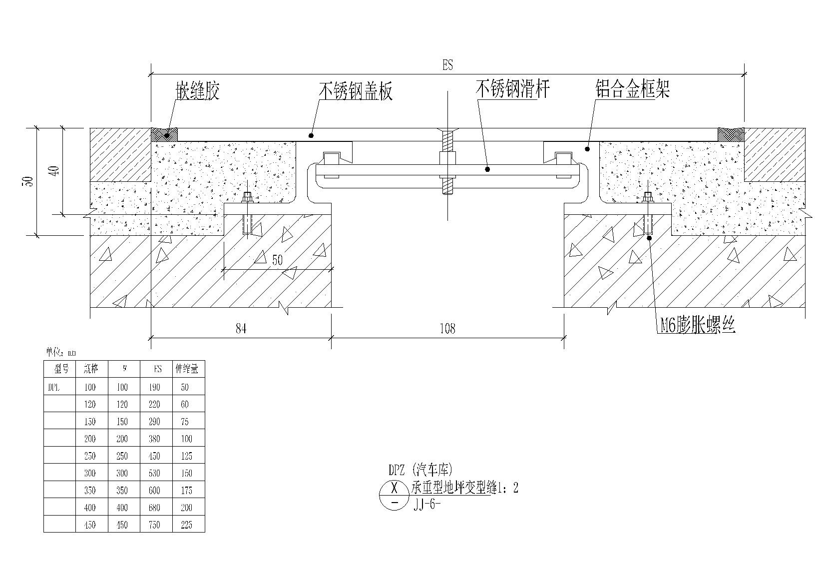 地面常用做法节点 地坪变形缝 伸缩缝等