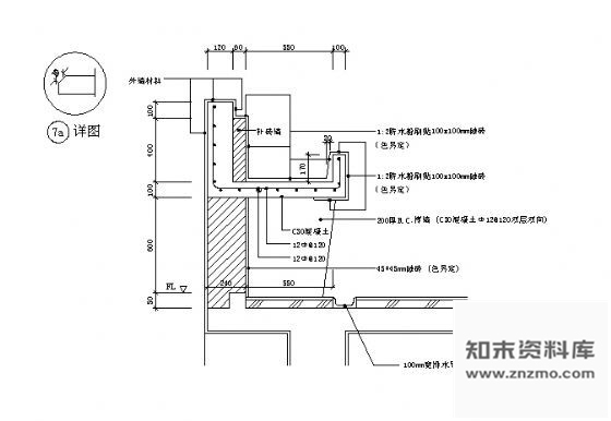 图块/节点洗衣场洗槽剖面详图