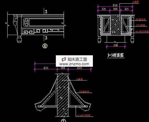 江南风格牌坊施工图 cad2007