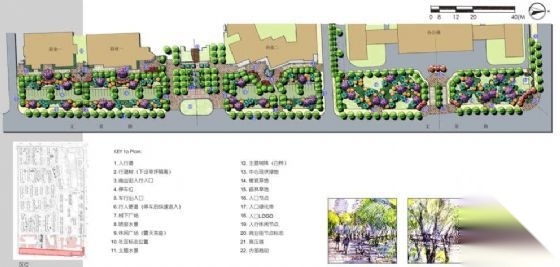 [西安]某道路绿化带及商业街景观方案设计