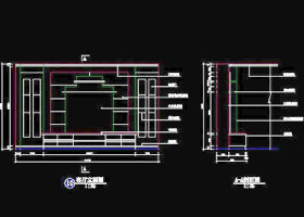 电视背景墙cad设计施工图
