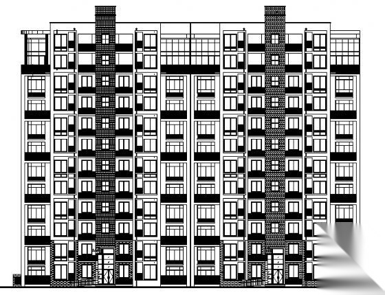 某十二层住宅楼建筑方案图